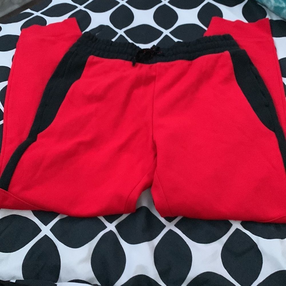 Athletic Works Boys Red Athletic Training Workout Joggers Pants Sweatpants XXL